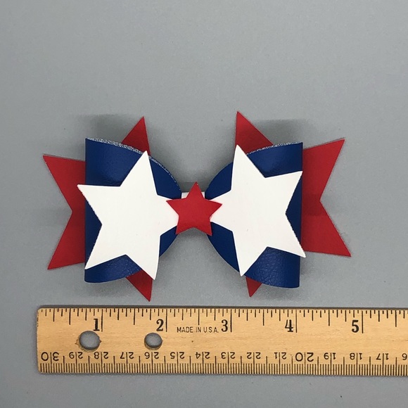 Handmade Faux Leather Bows - Picture 7 of 7